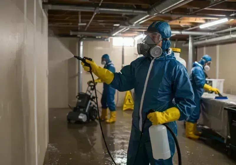 Basement Sanitization and Antimicrobial Treatment process in Olean, NY