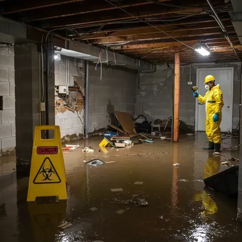 Flooded Basement Electrical Hazard in Olean, NY Property